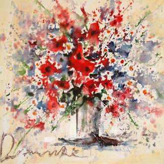 Textured Flowers oil painting